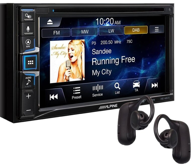 ALPINE INE-W611 - stacja multimedialna 6,5 cali  + Słuchawki Alpine Gratis (1)
