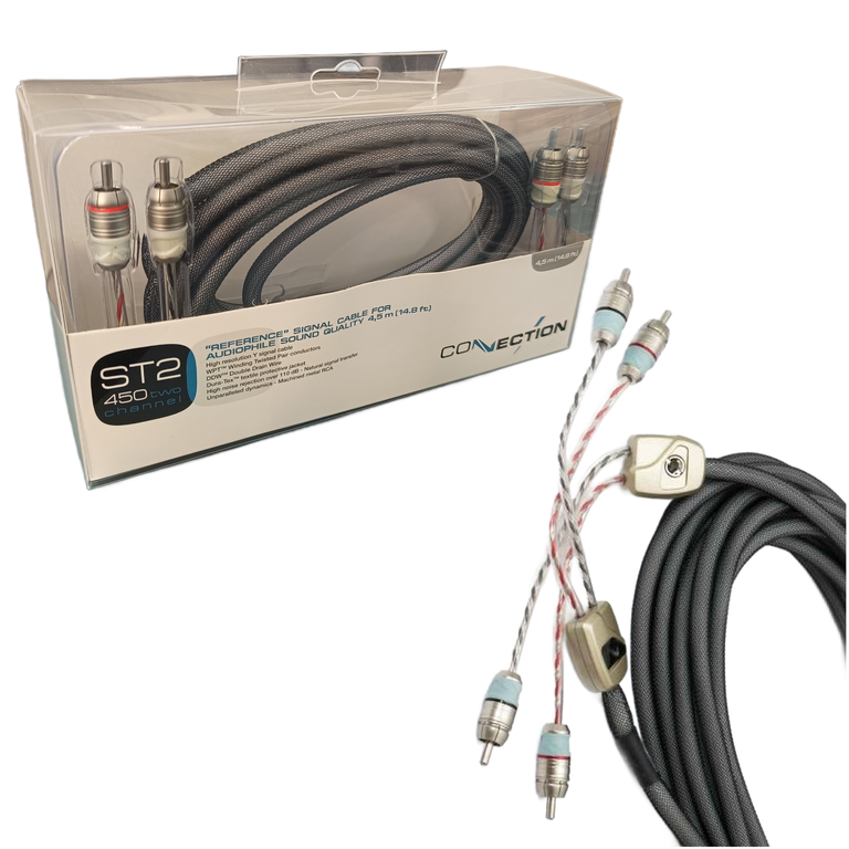 Kabel Sygnałowy RCA 4,5m CONNECTION ST2 450 Chinch 2-kanały
