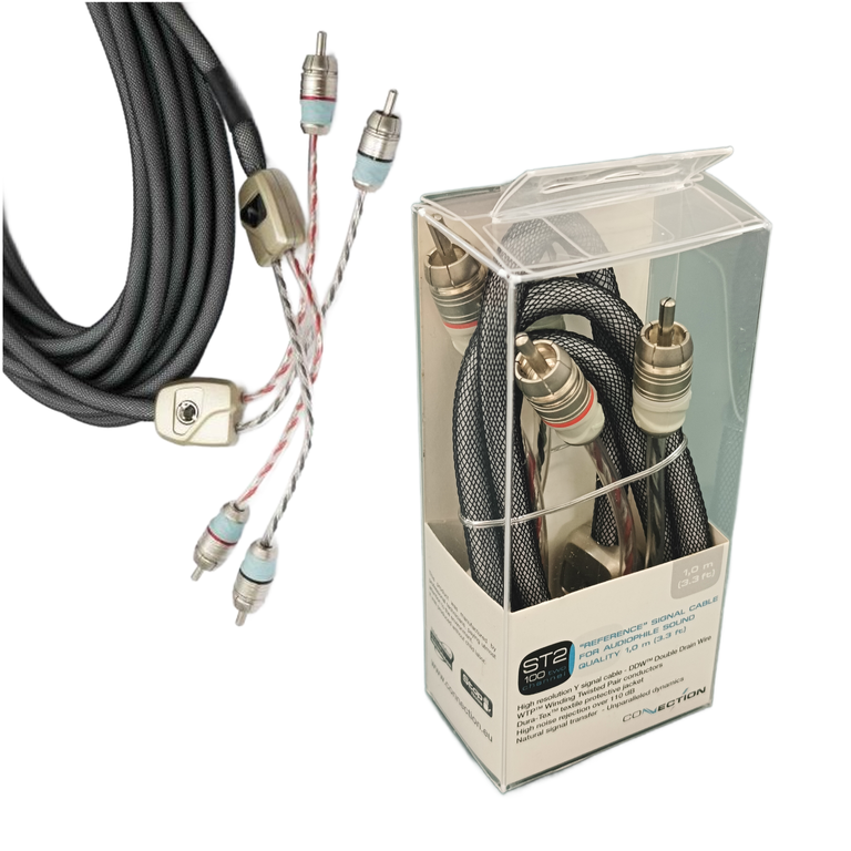 Kabel Sygnałowy RCA 1m CONNECTION ST2 100 Chinch 2-kanały