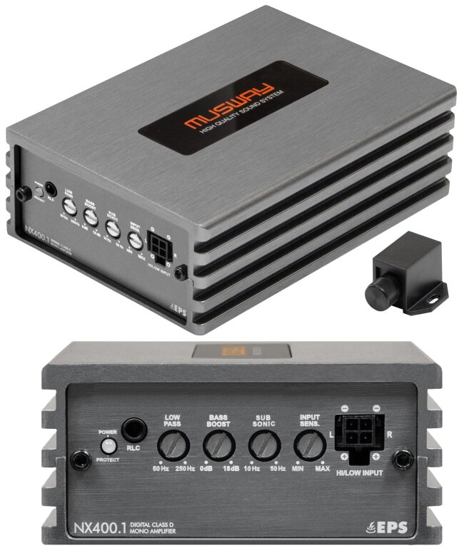 Musway  NX400.1 - wzmacniacz 1-kanałowy Klasy D (Micro) (2)