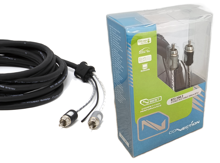 Kabel Sygnałowy RCA 2,5m CONNECTION BT2 250.2 Chinch 2-kanały
