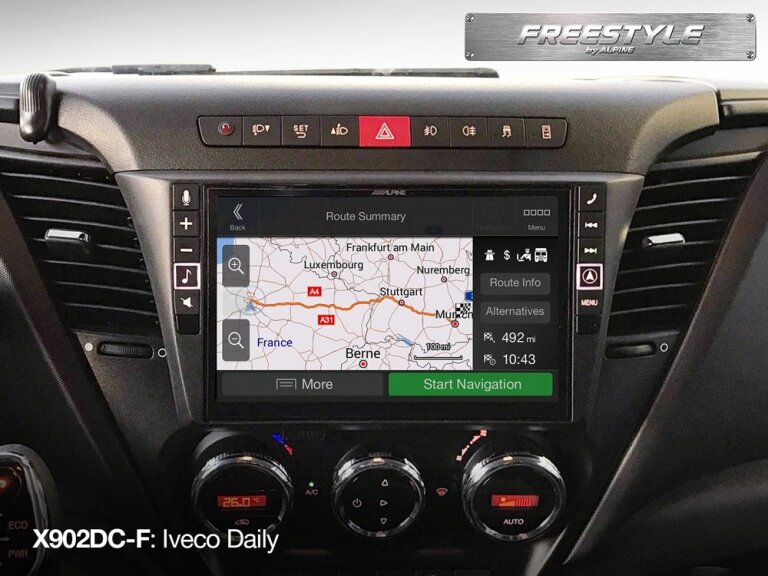 ALPINE X903DC-F – Profesjonalna Nawigacja 9