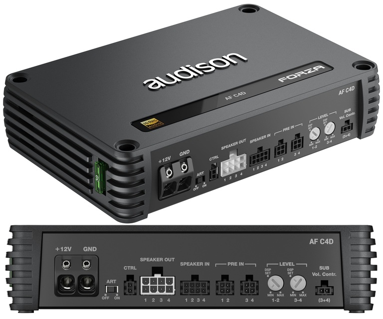 Audison Forza AF C4D - 4-kanałowy wzmacniacz klasy D 4 x 150 W przy 2 Ohm